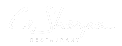 le sherpa logo white